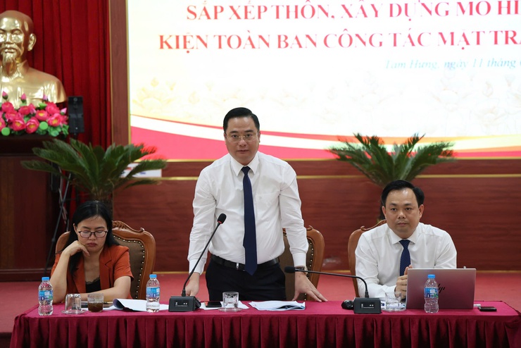 Xã Tam Hưng quán triệt Đề án sắp xếp thôn, kiện toàn tổ chức cơ sở nhằm nâng cao hiệu quả quản trị địa phương- Ảnh 1.