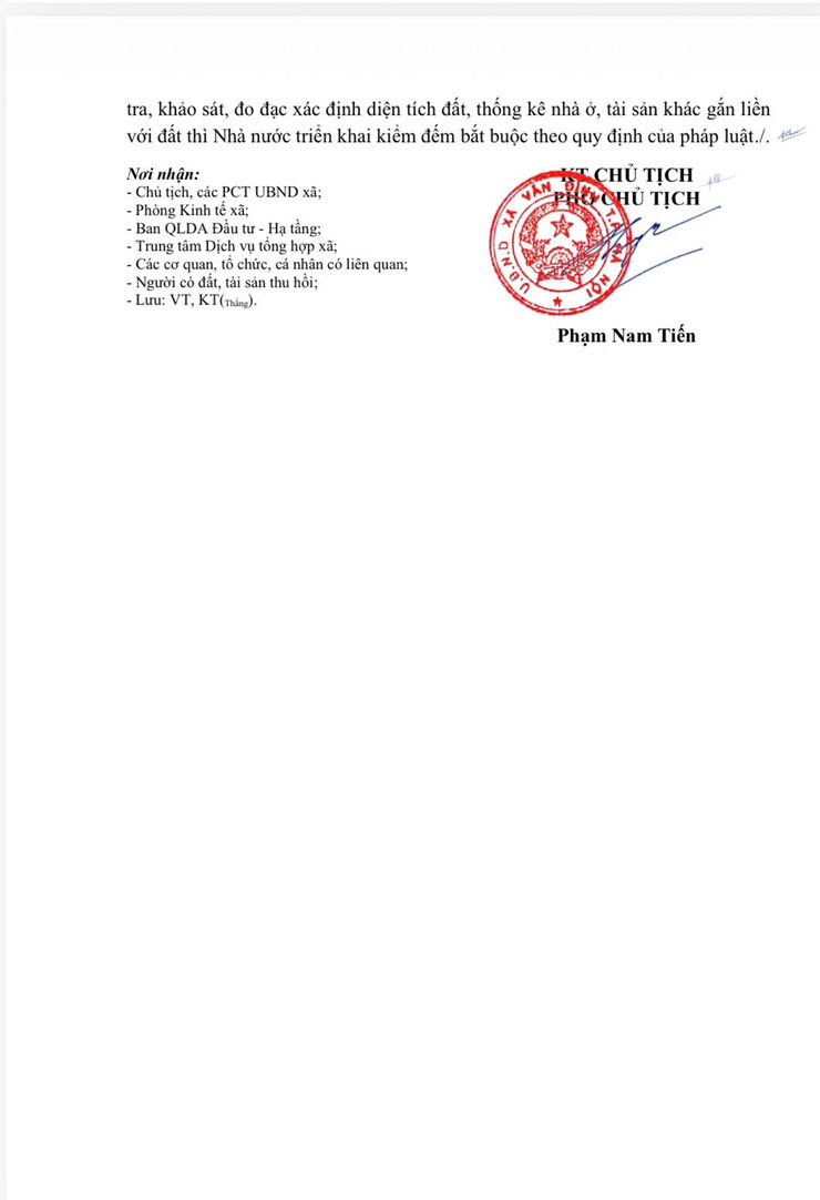 THÔNG BÁO THU HỒI ĐẤT
Để thực hiện dự án: Xây dựng HTKT khu 1 - Trung tâm thương mại dịch vụ đất ở mới thị trấn Vân Đình, huyện Ứng Hoà, thành phố Hà Nội- Ảnh 4.