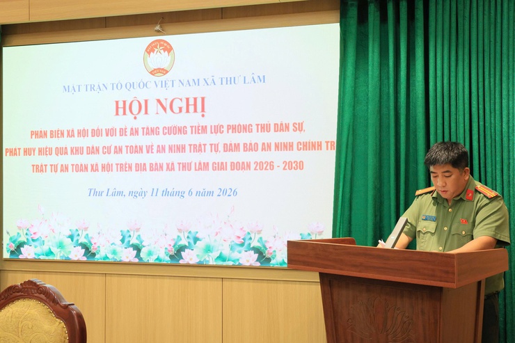 Hội nghị phản biện xã hội đối với Đề án “Tăng cường tiềm lực phòng thủ dân sự, phát huy hiệu quả khu dân cư an toàn về an ninh trật tự, bảo đảm an ninh chính trị, trật tự an toàn xã hội"- Ảnh 8.