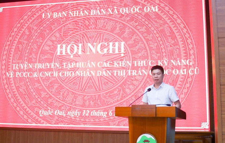 Quốc Oai tập huấn, huấn luyện nghiệp vụ PCCC và CNCH cho Nhân dân trên địa bàn các thôn: Phủ Quốc, Hoa Vôi, Đình Tổ, Du Nghệ và Ngô Sài- Ảnh 3.