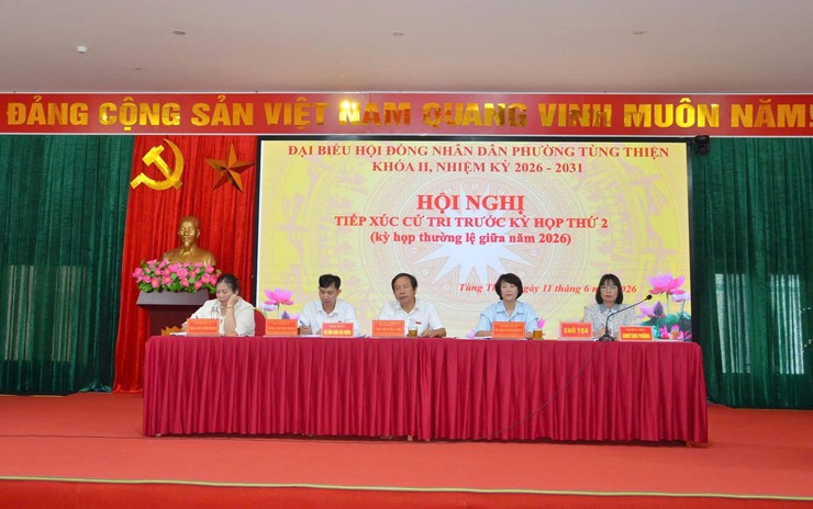 Đại biểu HĐND phường Tùng Thiện hoàn thành công tác tiếp xúc cử tri trước kỳ họp thứ 2 - Ảnh 3.