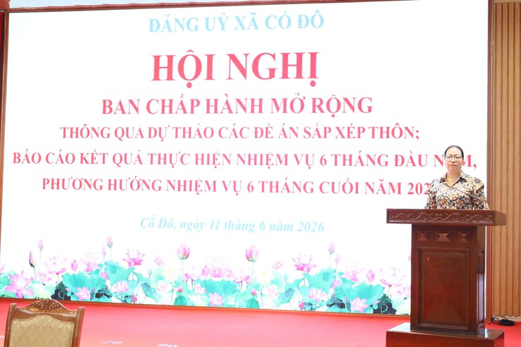 BAN THƯỜNG VỤ ĐẢNG ỦY XÃ CỔ ĐÔ TỔ CHỨC HỘI NGHỊ BAN CHẤP HÀNH ĐẢNG BỘ CHO Ý KIẾN VÀO DỰ THẢO CÁC ĐỀ ÁN SẮP XẾP THÔN VÀ TRIỂN KHAI NHIỆM VỤ PHÁT TRIỂN KINH TẾ - XÃ HỘI 6 THÁNG CUỐI NĂM 2026- Ảnh 5.