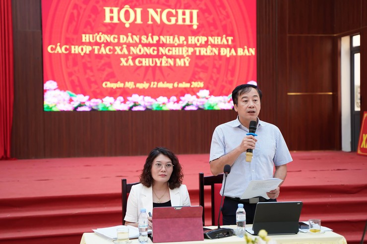 Hội nghị hướng dẫn sáp nhập, hợp nhất các Hợp tác xã nông nghiệp trên địa bàn xã- Ảnh 1.