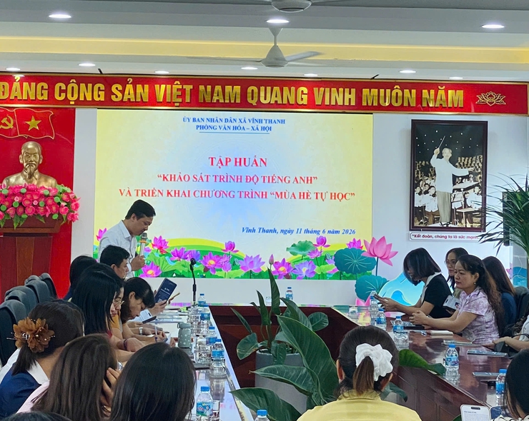 VĨNH THANH TRIỂN KHAI CHƯƠNG TRÌNH "MÙA HÈ TỰ HỌC NĂM 2026" VÀ TẬP HUẤN KHẢO SÁT TRÌNH ĐỘ TIẾNG ANH- Ảnh 1.