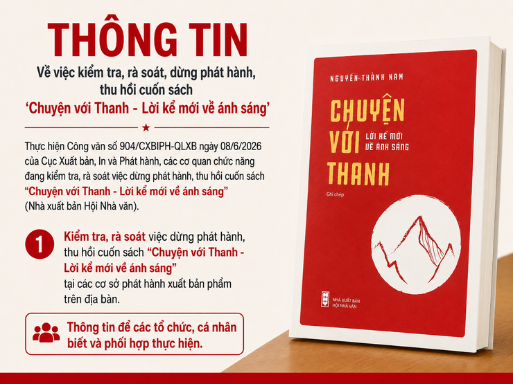 Rà soát, thu hồi sách "Chuyện với Thanh - Lời kể mới về Ánh sáng" - Ảnh 1.