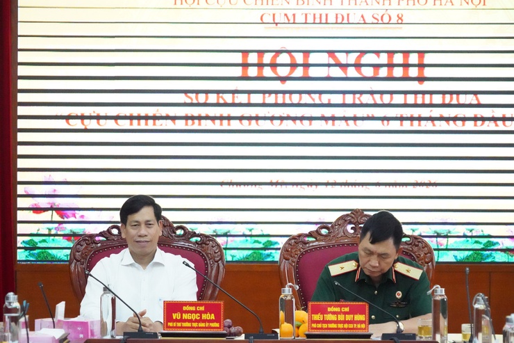 Cụm thi đua số 8 Hội Cựu chiến binh thành phố Hà Nội sơ kết phong trào thi đua “Cựu chiến binh gương mẫu” 6 tháng đầu năm 2026- Ảnh 1.