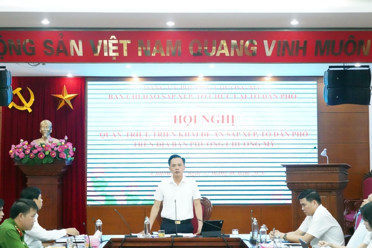 Chương Mỹ triển khai sắp xếp, tổ chức lại tổ dân phố theo hướng tinh gọn, hiệu quả- Ảnh 1.
