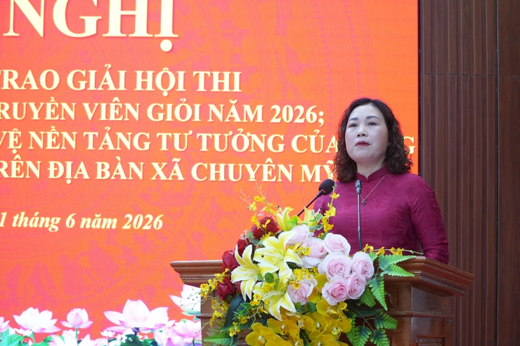 Chuyên Mỹ trao giải Hội thi Báo cáo viên, Tuyên truyền viên giỏi và Cuộc thi chính luận năm 2026- Ảnh 5.