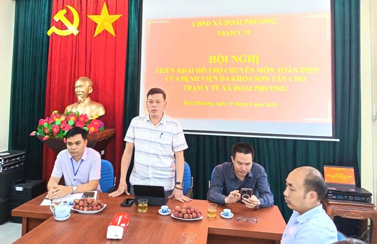 Đẩy mạnh hợp tác chuyên môn giữa Trạm Y tế xã Đoài Phương và Bệnh viện Đa khoa Sơn Tây- Ảnh 1.