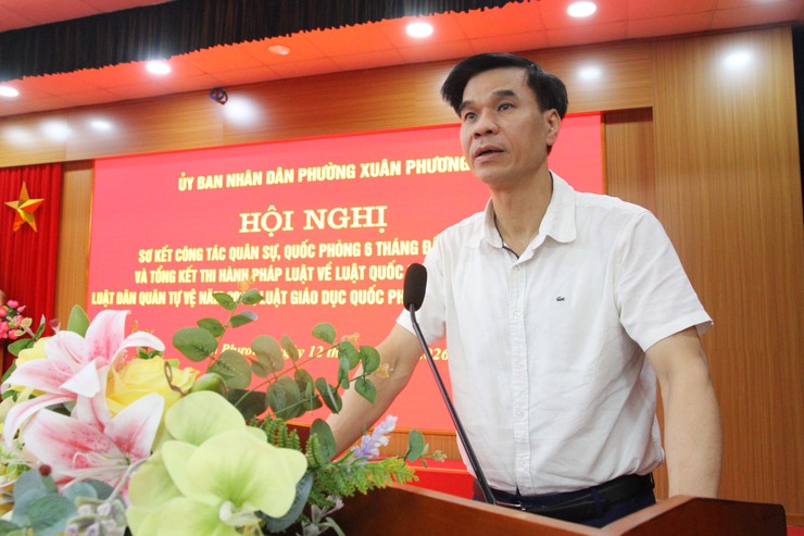 Phường Xuân Phương tổ chức hội nghị sơ kết công tác quốc phòng địa phương 6 tháng đầu năm 2026- Ảnh 6.