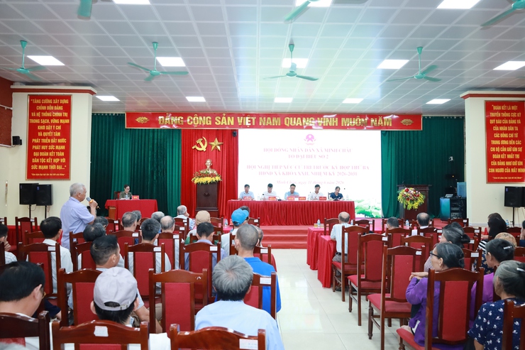Xã Minh Châu tổ chức tiếp xúc cử tri trước kỳ họp thứ Ba – HĐND xã khóa XXII, nhiệm kỳ 2026 – 2031.- Ảnh 1.