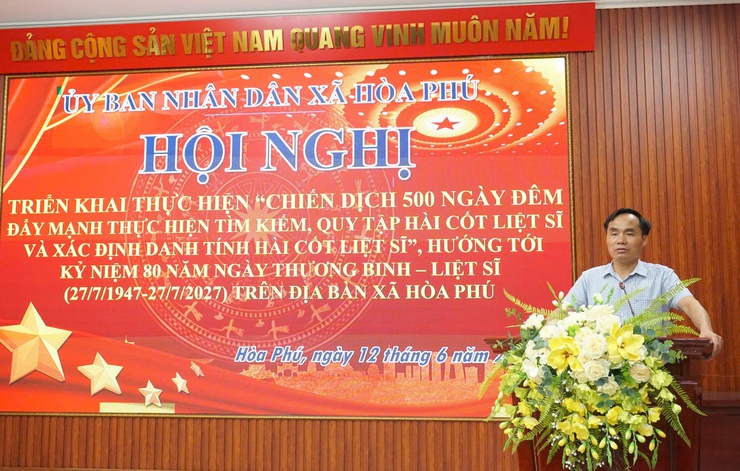 Hội nghị triển khai "Chiến dịch 500 ngày đêm đẩy mạnh tìm kiếm, quy tập và xác định danh tính hài cốt liệt sĩ"

- Ảnh 3.