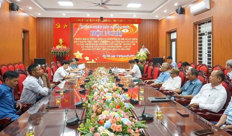 Hội nghị triển khai "Chiến dịch 500 ngày đêm đẩy mạnh tìm kiếm, quy tập và xác định danh tính hài cốt liệt sĩ"

- Ảnh 4.