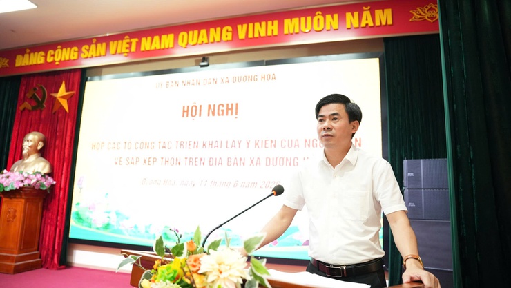 Các Tổ công tác lấy ý kiến Nhân dân về sắp xếp, tổ chức lại các thôn trên địa bàn xã họp triển khai nhiệm vụ- Ảnh 3.