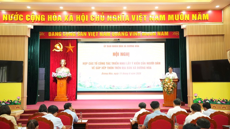 Các Tổ công tác lấy ý kiến Nhân dân về sắp xếp, tổ chức lại các thôn trên địa bàn xã họp triển khai nhiệm vụ- Ảnh 2.