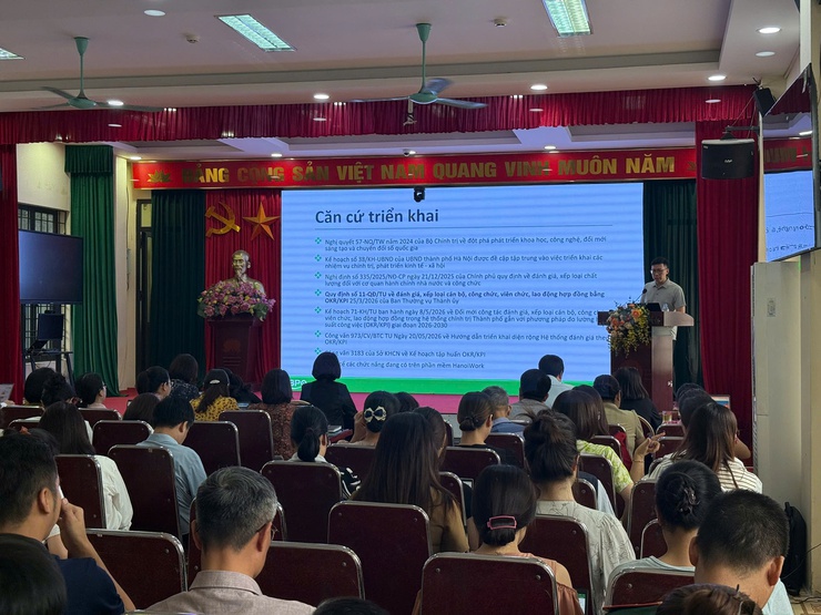 Hội nghị tập huấn, hướng dẫn sử dụng "Hệ thống quản trị thực thi nhiệm vụ và đánh giá cán bộ gắn với đo lường hiệu suất công việc (OKR/KPI)"- Ảnh 2.