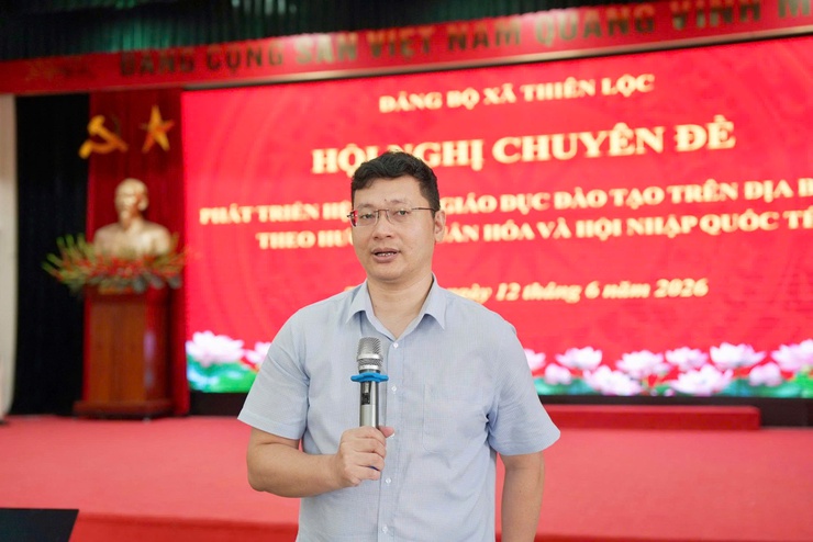 Hội nghị tập huấn phát triển hệ thống giáo dục - đào tạo trên địa bàn xã Thiên Lộc theo hướng chuẩn hóa và hội nhập quốc tế- Ảnh 12.