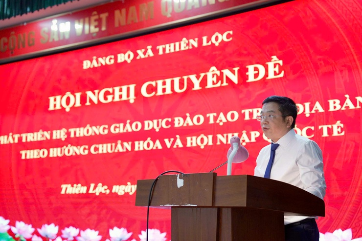 Hội nghị tập huấn phát triển hệ thống giáo dục - đào tạo trên địa bàn xã Thiên Lộc theo hướng chuẩn hóa và hội nhập quốc tế- Ảnh 19.