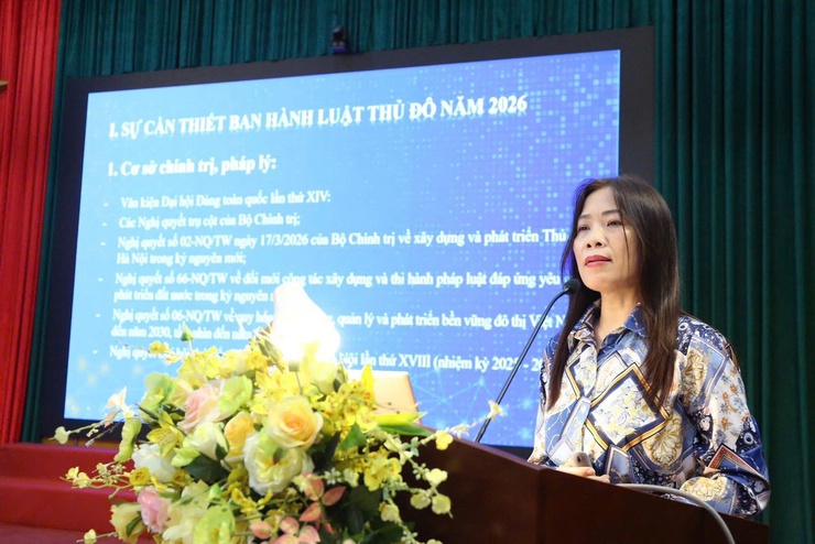 SÓC SƠN TỔ CHỨC HỘI NGHỊ TUYÊN TRUYỀN, PHỔ BIẾN LUẬT THỦ ĐÔ VÀ LUẬT XỬ LÝ VI PHẠM HÀNH CHÍNH- Ảnh 2.