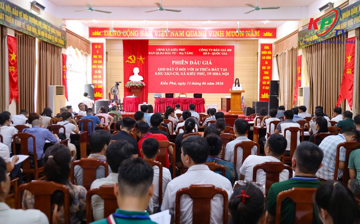 UBND xã Kiều Phú đấu giá thành công 24 lô đất tại khu vực giáp danh giữa thôn Cấn Thượng và thôn Cấn Hạ- Ảnh 1.