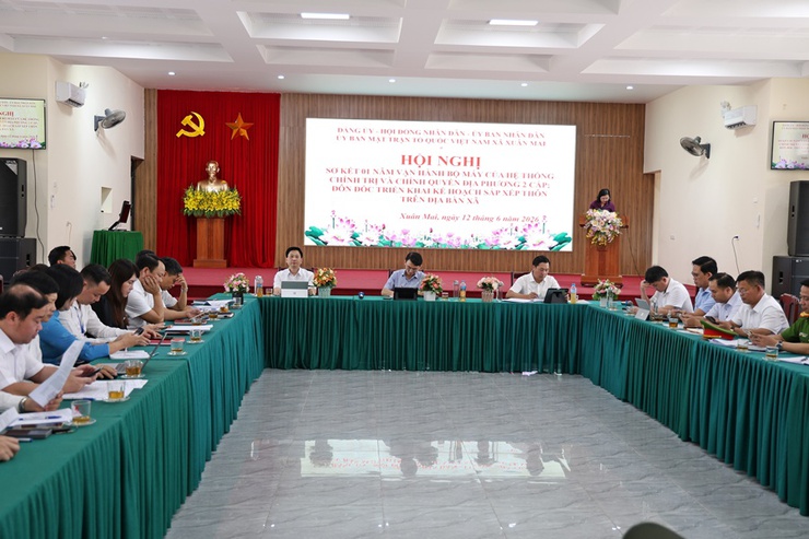 Xuân Mai sơ kết 1 năm vận hành chính quyền địa phương 2 cấp- Ảnh 1.