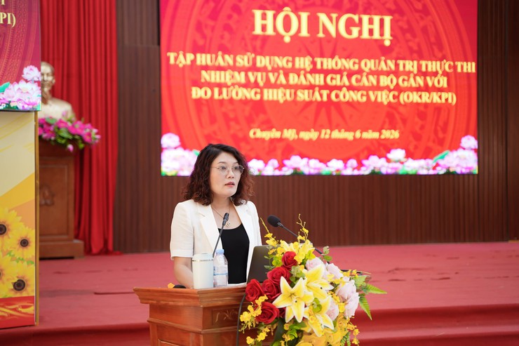 Tập huấn hướng dẫn sử dụng Hệ thống quản trị thực thi nhiệm vụ và đánh giá cán bộ gắn với đo lường hiệu suất công việc (OKR/KPI)- Ảnh 1.