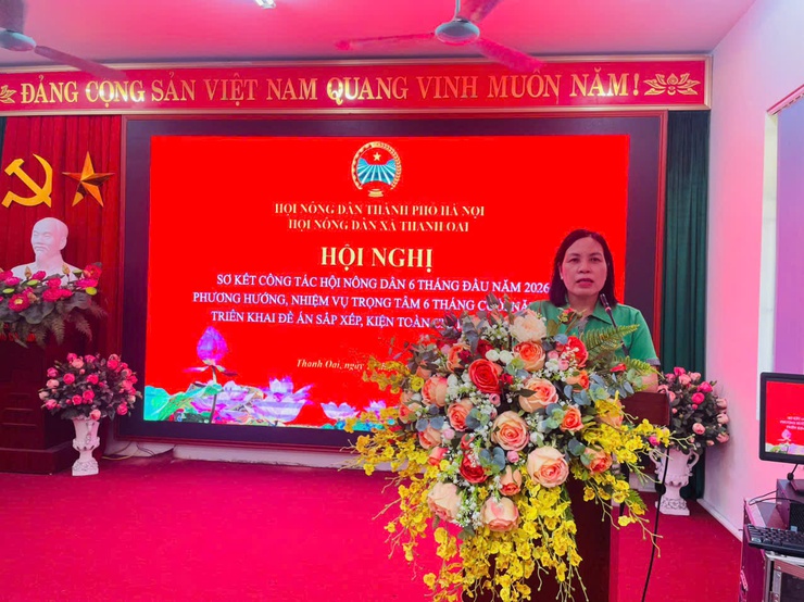 HỘI NÔNG DÂN XÃ THANH OAI SƠ KẾT CÔNG TÁC HỘI VÀ PHONG TRÀO NÔNG DÂN 6 THÁNG ĐẦU NĂM 2026; TRIỂN KHAI ĐỀ ÁN KIỆN TOÀN, SÁP NHẬP CÁC CHI HỘI NÔNG DÂN SAU KHI THỰC HIỆN SẮP XẾP THÔN- Ảnh 3.