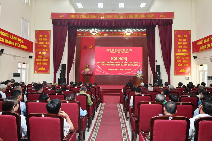 Đảng ủy xã Quảng Bị quán triệt, triển khai công tác lấy ý kiến Nhân dân về sắp xếp thôn trên địa bàn xã- Ảnh 2.