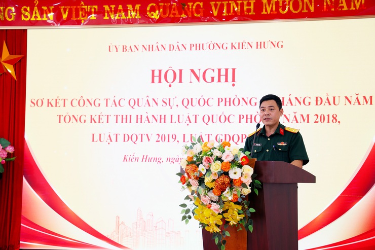 Phường Kiến Hưng: Giữ vững thế trận Quốc phòng toàn dân, xây dựng địa bàn an toàn trong tình hình mới- Ảnh 1.