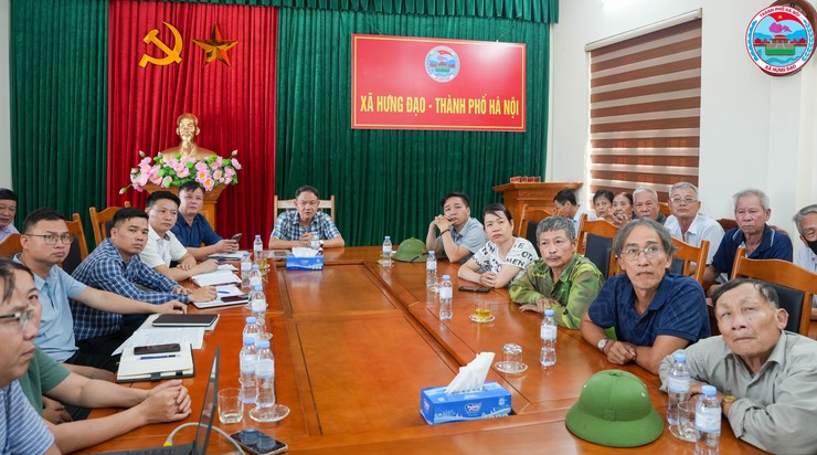 UBND XÃ HƯNG ĐẠO TỔ CHỨC HỘI NGHỊ LẤY Ý KIẾN VỀ BẢN VẼ PHƯƠNG ÁN TUYẾN TỶ LỆ 1/500 DỰ ÁN CẢI TẠO, NÂNG CẤP CẦU TRỌ TRÊ KẾT HỢP ĐƯỜNG GIAO THÔNG- Ảnh 1.