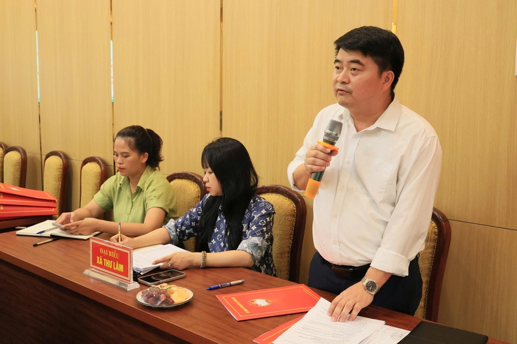Đoàn khảo sát của Ủy ban MTTQ Việt Nam thành phố Hà Nội làm việc với các xã Phù Đổng, Thuận An, Bát Tràng, Thiên Lộc, Thư Lâm và Vĩnh Thanh về công tác vận động, quản lý và sử dụng các loại Quỹ- Ảnh 3.
