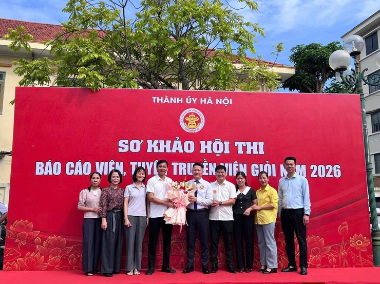 Xã Minh Châu giành giải Ba vòng sơ khảo Hội thi báo cáo viên, tuyên truyền viên giỏi năm 2026 cụm thi số 11 - Thành phố Hà Nội- Ảnh 1.