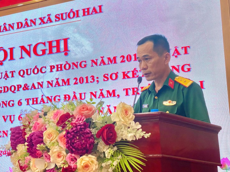  UBND xã Suối Hai sơ kết công tác quân sự, quốc phòng  6 tháng đầu năm 2026.- Ảnh 2.