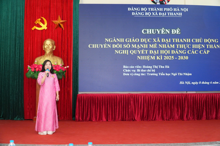 CÔ GIÁO HOÀNG THỊ THU HÀ - HIỆU TRƯỞNG TRƯỜNG TIỂU HỌC NGÔ THÌ NHẬM XUẤT SẮC ĐẠT GIẢI BA SƠ KHẢO HỘI THI "BÁO CÁO VIÊN, TUYÊN TRUYỀN VIÊN GIỎI CẤP THÀNH PHỐ NĂM 2026"- Ảnh 1.