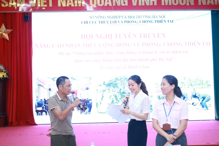 Hơn 300 đại biểu xã Minh Châu được tập huấn nâng cao kiến thức, kỹ năng phòng, chống thiên tai năm 2026- Ảnh 5.
