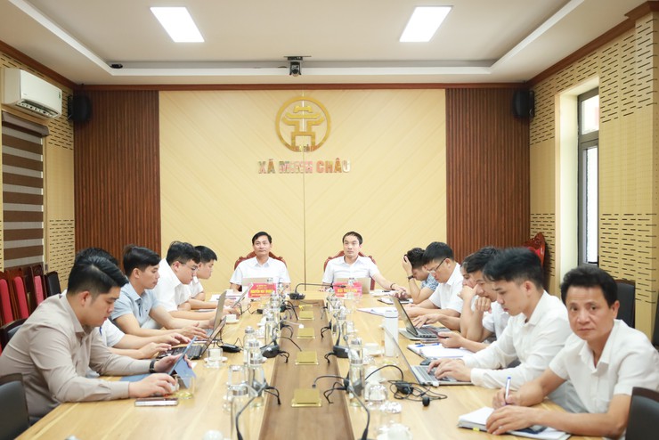 Xã Minh Châu tham dự hội nghị khảo sát trực tuyến sơ kết một năm vận hành mô hình tổ chức tổng thể của hệ thống chính trị, mô hình chính quyền 3 cấp- Ảnh 3.