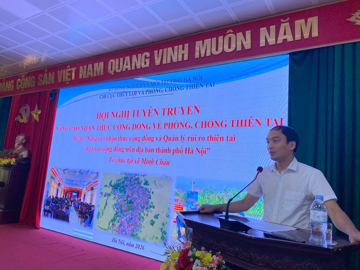 Hơn 300 đại biểu xã Minh Châu được tập huấn nâng cao kiến thức, kỹ năng phòng, chống thiên tai năm 2026- Ảnh 1.