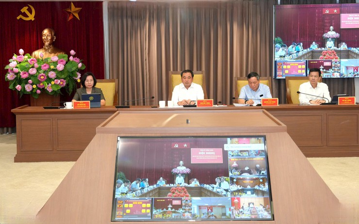 Xã Minh Châu tham dự hội nghị khảo sát trực tuyến sơ kết một năm vận hành mô hình tổ chức tổng thể của hệ thống chính trị, mô hình chính quyền 3 cấp- Ảnh 1.