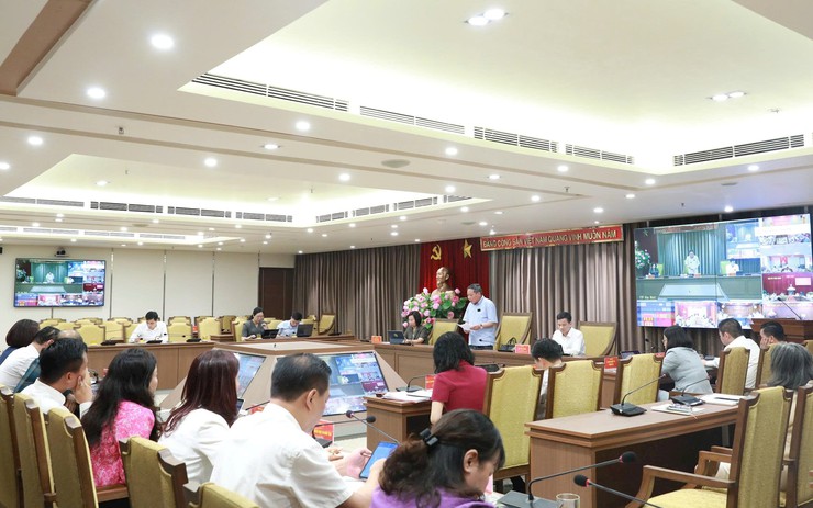 Xã Minh Châu tham dự hội nghị khảo sát trực tuyến sơ kết một năm vận hành mô hình tổ chức tổng thể của hệ thống chính trị, mô hình chính quyền 3 cấp- Ảnh 2.