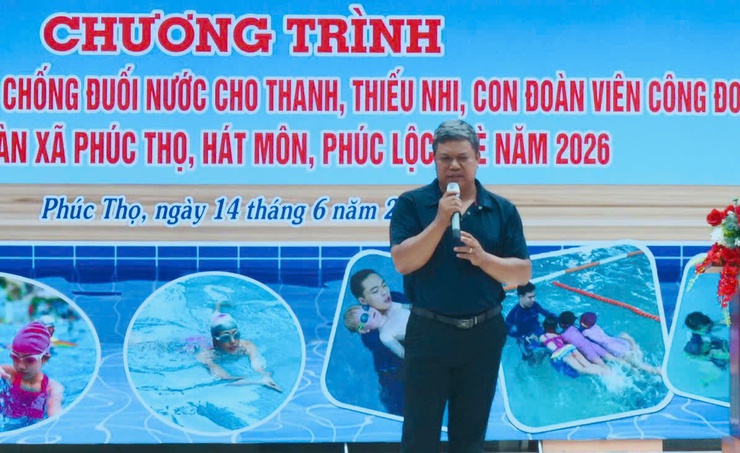 Công đoàn xã Phúc Thọ tổ chức chương trình trang bị kỹ năng phòng, chống đuối nước cho thanh thiếu nhi- Ảnh 5.