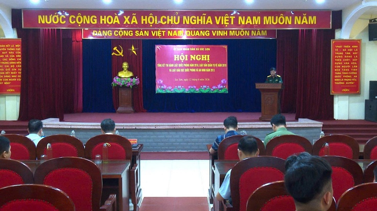 XÃ SÓC SƠN TỔNG KẾT THI HÀNH CÁC LUẬT VỀ QUỐC PHÒNG, QUÂN SỰ- Ảnh 1.