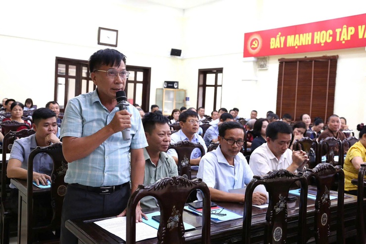 ỦY BAN MTTQ XÃ SÓC SƠN TỔ CHỨC HỘI NGHỊ PHẢN BIỆN XÃ HỘI ĐỐI VỚI ĐỀ ÁN SẮP XẾP TỔ CHỨC LẠI THÔN, TỔ DÂN PHỐ TRÊN ĐỊA BÀN XÃ- Ảnh 6.