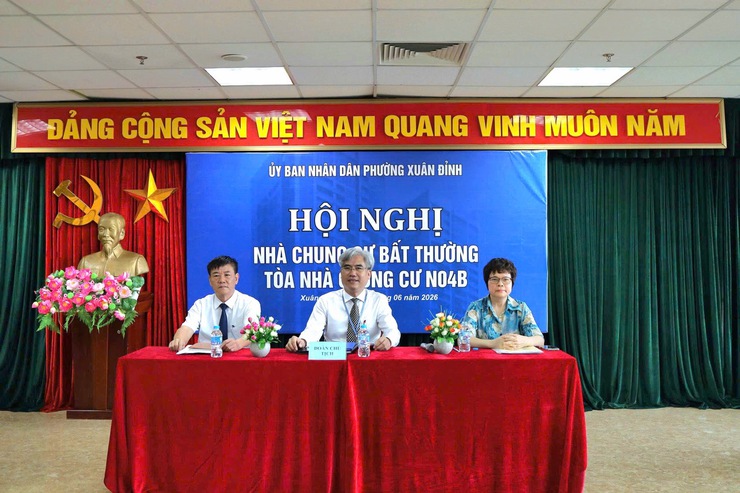 UBND phường Xuân Đỉnh tổ chức thành công Hội nghị bầu Ban quản trị tòa nhà chung cư N04B- Ảnh 1.