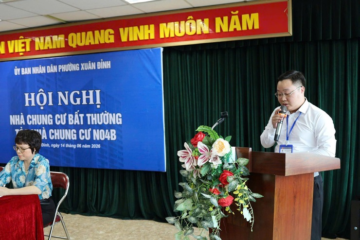 UBND phường Xuân Đỉnh tổ chức thành công Hội nghị bầu Ban quản trị tòa nhà chung cư N04B- Ảnh 6.