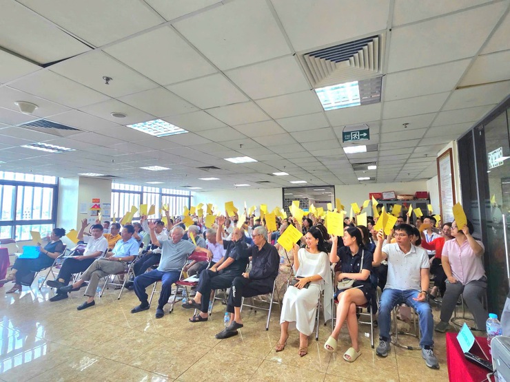 UBND phường Xuân Đỉnh tổ chức thành công Hội nghị bầu Ban quản trị tòa nhà chung cư N04B- Ảnh 14.