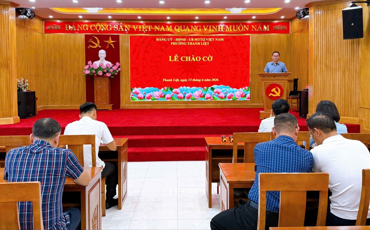 Phường Thanh Liệt tổ chức Lễ chào cờ tháng 6 năm 2026- Ảnh 3.