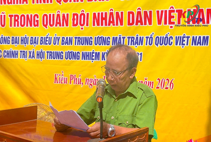 UB MTTQ Việt Nam xã Kiều Phú tổ chức Lễ khánh thành và bàn giao nhà Nghĩa tình quân dân cho quân nhân tại ngũ Đỗ Văn Triệu tại thôn Đĩnh Tú- Ảnh 5.