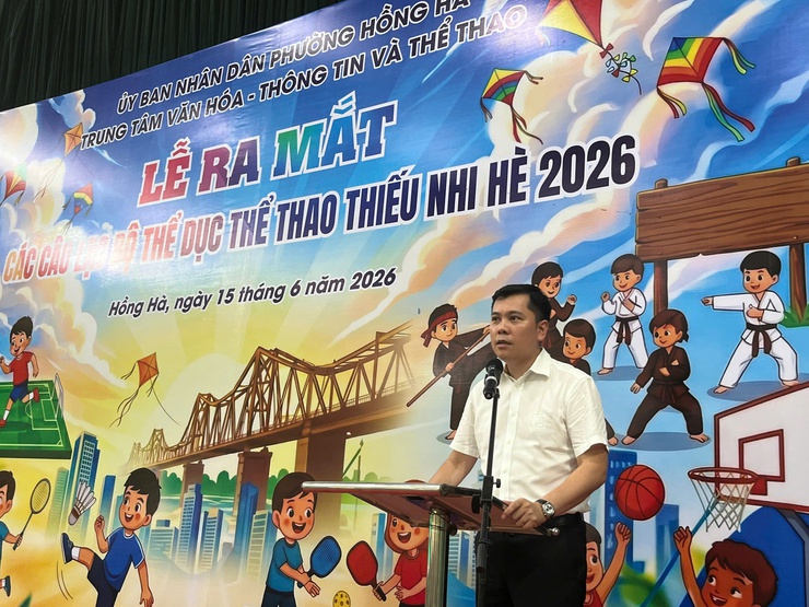 PHƯỜNG HỒNG HÀ TỔ CHỨC LỄ RA MẮT CÁC CÂU LẠC BỘ THỂ DỤC THỂ THAO THIẾU NHI HÈ NĂM 2026- Ảnh 4.