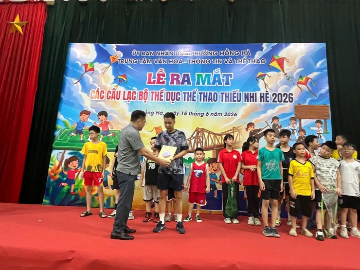 PHƯỜNG HỒNG HÀ TỔ CHỨC LỄ RA MẮT CÁC CÂU LẠC BỘ THỂ DỤC THỂ THAO THIẾU NHI HÈ NĂM 2026- Ảnh 15.