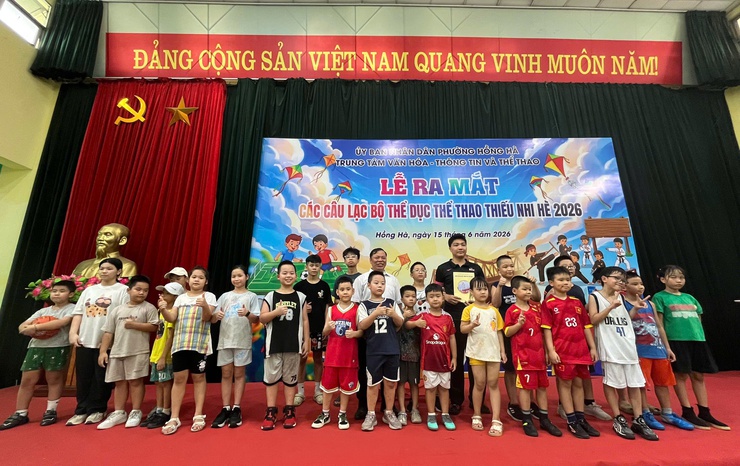 PHƯỜNG HỒNG HÀ TỔ CHỨC LỄ RA MẮT CÁC CÂU LẠC BỘ THỂ DỤC THỂ THAO THIẾU NHI HÈ NĂM 2026- Ảnh 13.